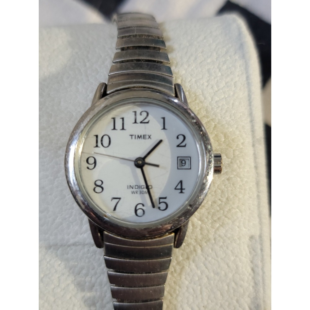 Timex Indiglo Watch Stainless Steel‎ Date | WR 30M | Dead Battery